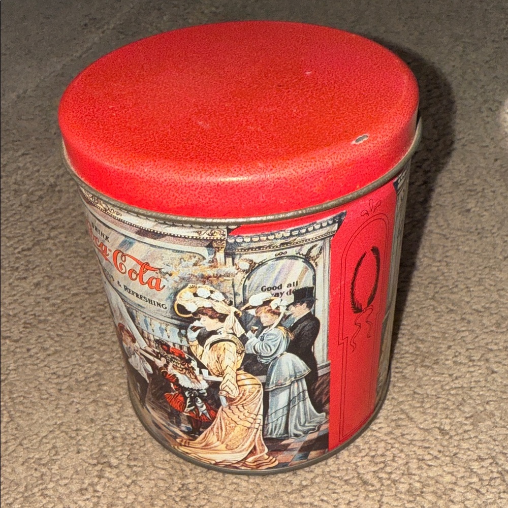 Coca-Cola Decorative Tin with Red Top - Picture 9 of 12